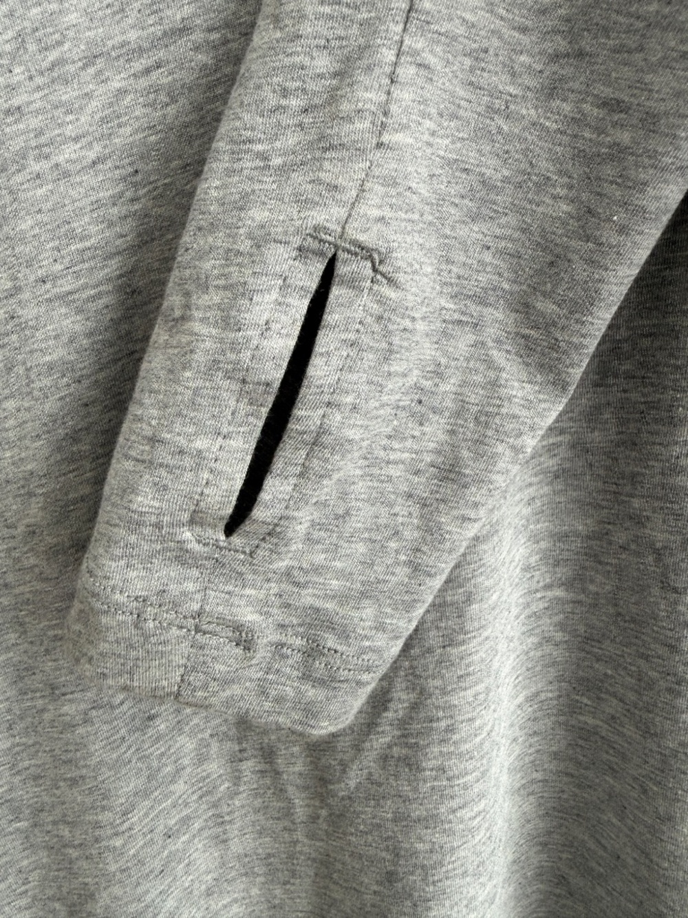 COS Grey Cotton Stretch Long Sleeve Thumbhole Top Size M - Picture 5 of 7